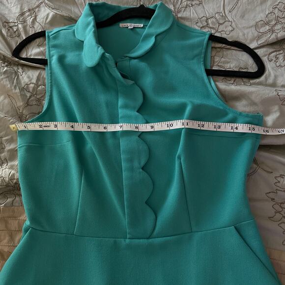 Lace & Mesh | Sleeveless Peter Pan Collared Dress Size S - Picture 10 of 12